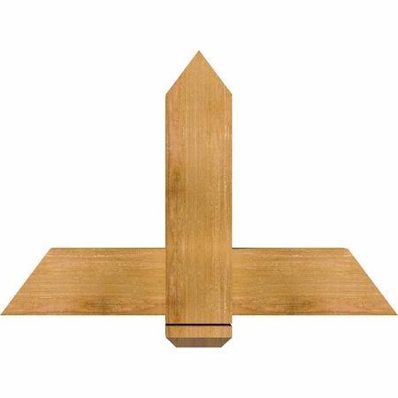Ekena Millwork Eugene Rough Sawn Timber Gable Bracket, Western Red Cedar, 36"W x 24"H x 4"D x 6"F, 16/12 Pitch GBW036X24X0406EUG00RWR